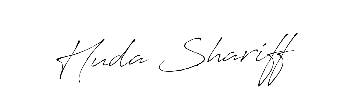 Create a beautiful signature design for name Huda Shariff. With this signature (Antro_Vectra) fonts, you can make a handwritten signature for free. Huda Shariff signature style 6 images and pictures png