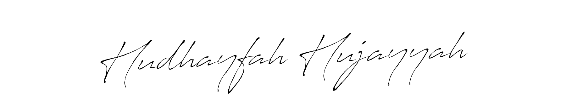 Make a beautiful signature design for name Hudhayfah Hujayyah. With this signature (Antro_Vectra) style, you can create a handwritten signature for free. Hudhayfah Hujayyah signature style 6 images and pictures png