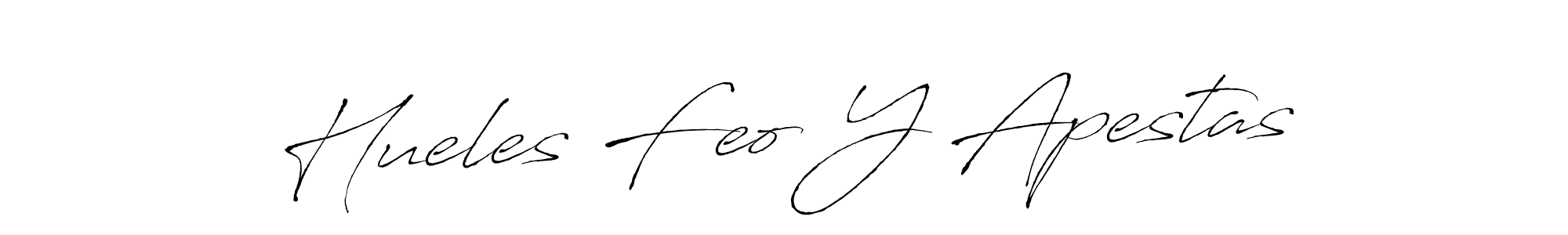 Antro_Vectra is a professional signature style that is perfect for those who want to add a touch of class to their signature. It is also a great choice for those who want to make their signature more unique. Get Hueles Feo Y Apestas name to fancy signature for free. Hueles Feo Y Apestas signature style 6 images and pictures png