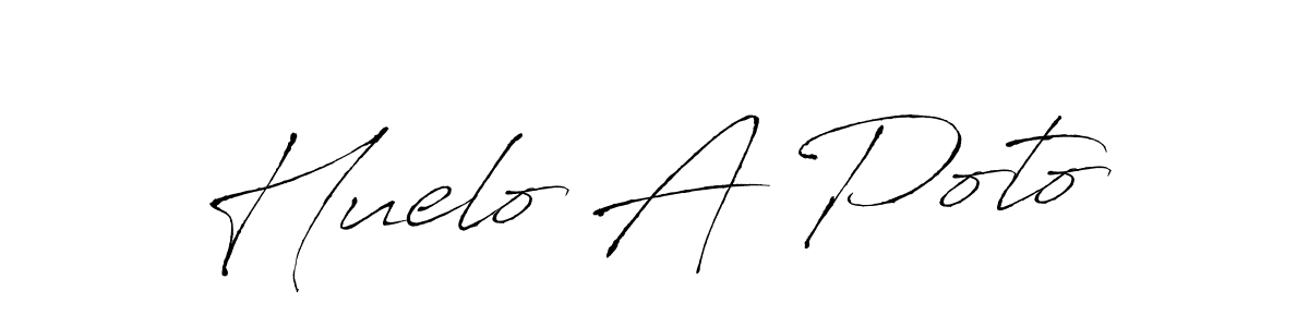 How to make Huelo A Poto name signature. Use Antro_Vectra style for creating short signs online. This is the latest handwritten sign. Huelo A Poto signature style 6 images and pictures png