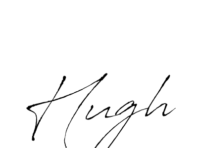 Hugh stylish signature style. Best Handwritten Sign (Antro_Vectra) for my name. Handwritten Signature Collection Ideas for my name Hugh. Hugh signature style 6 images and pictures png