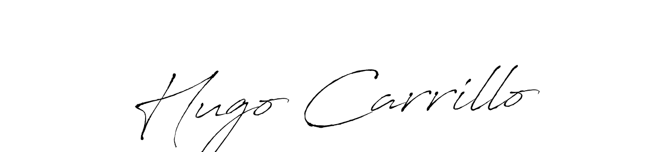 Make a beautiful signature design for name Hugo Carrillo. With this signature (Antro_Vectra) style, you can create a handwritten signature for free. Hugo Carrillo signature style 6 images and pictures png