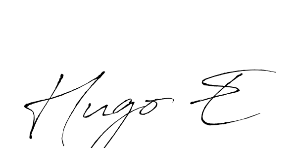 Design your own signature with our free online signature maker. With this signature software, you can create a handwritten (Antro_Vectra) signature for name Hugo E. Hugo E signature style 6 images and pictures png