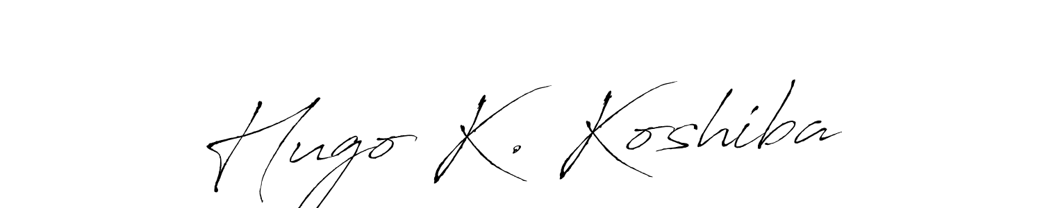 Make a short Hugo K. Koshiba signature style. Manage your documents anywhere anytime using Antro_Vectra. Create and add eSignatures, submit forms, share and send files easily. Hugo K. Koshiba signature style 6 images and pictures png