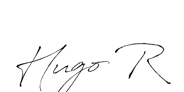 Make a beautiful signature design for name Hugo R. With this signature (Antro_Vectra) style, you can create a handwritten signature for free. Hugo R signature style 6 images and pictures png