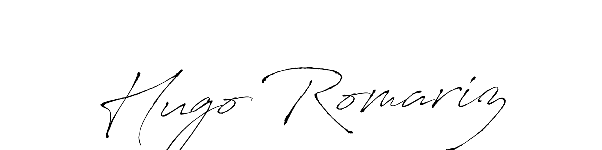 Antro_Vectra is a professional signature style that is perfect for those who want to add a touch of class to their signature. It is also a great choice for those who want to make their signature more unique. Get Hugo Romariz name to fancy signature for free. Hugo Romariz signature style 6 images and pictures png