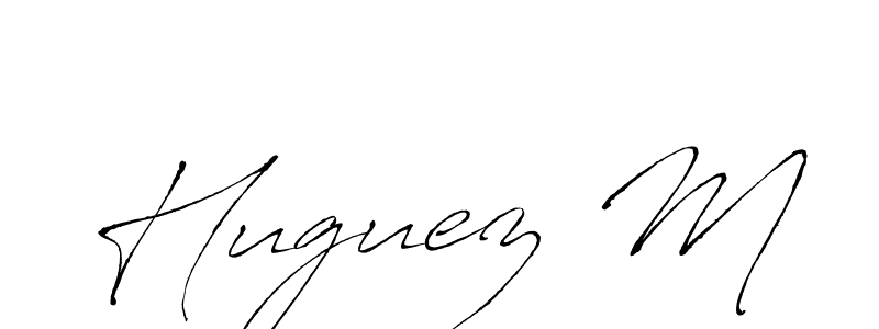 Create a beautiful signature design for name Huguez M. With this signature (Antro_Vectra) fonts, you can make a handwritten signature for free. Huguez M signature style 6 images and pictures png