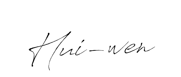 Create a beautiful signature design for name Hui-wen. With this signature (Antro_Vectra) fonts, you can make a handwritten signature for free. Hui-wen signature style 6 images and pictures png