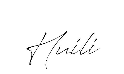 Use a signature maker to create a handwritten signature online. With this signature software, you can design (Antro_Vectra) your own signature for name Huili. Huili signature style 6 images and pictures png