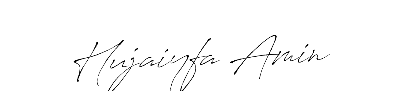 This is the best signature style for the Hujaiyfa Amin name. Also you like these signature font (Antro_Vectra). Mix name signature. Hujaiyfa Amin signature style 6 images and pictures png