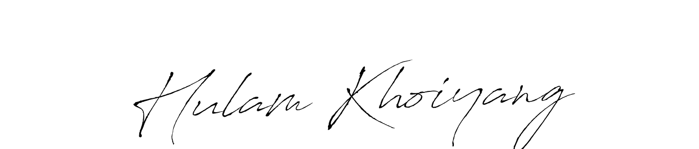 Create a beautiful signature design for name Hulam Khoiyang. With this signature (Antro_Vectra) fonts, you can make a handwritten signature for free. Hulam Khoiyang signature style 6 images and pictures png
