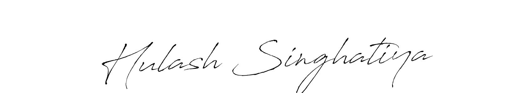 How to make Hulash Singhatiya signature? Antro_Vectra is a professional autograph style. Create handwritten signature for Hulash Singhatiya name. Hulash Singhatiya signature style 6 images and pictures png