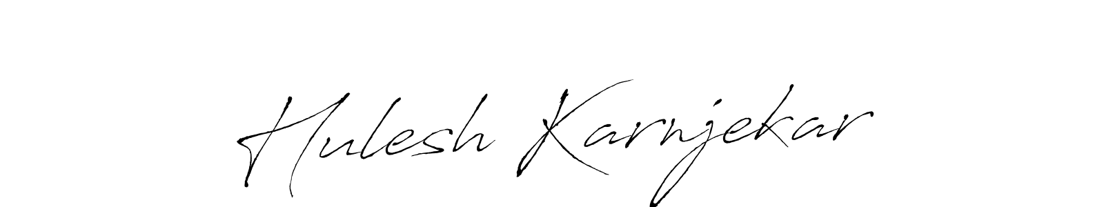This is the best signature style for the Hulesh Karnjekar name. Also you like these signature font (Antro_Vectra). Mix name signature. Hulesh Karnjekar signature style 6 images and pictures png