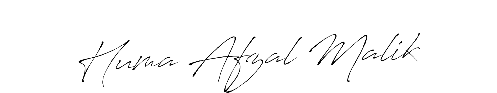 Antro_Vectra is a professional signature style that is perfect for those who want to add a touch of class to their signature. It is also a great choice for those who want to make their signature more unique. Get Huma Afzal Malik name to fancy signature for free. Huma Afzal Malik signature style 6 images and pictures png