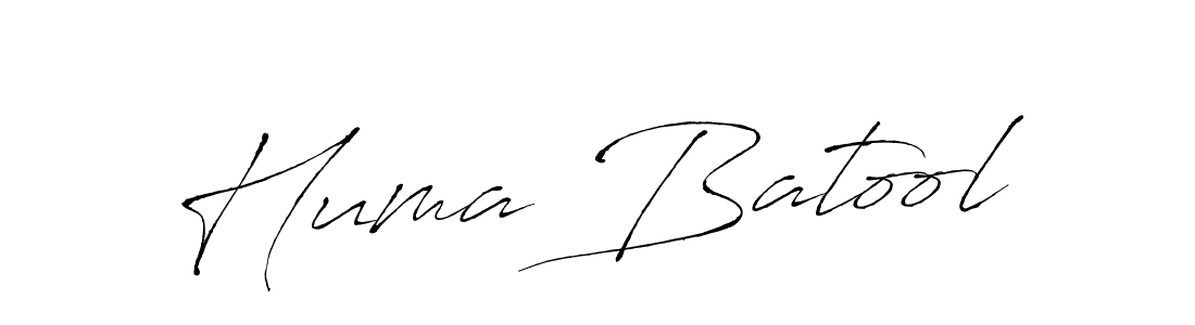 Create a beautiful signature design for name Huma Batool. With this signature (Antro_Vectra) fonts, you can make a handwritten signature for free. Huma Batool signature style 6 images and pictures png