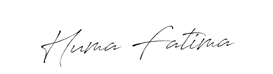 Design your own signature with our free online signature maker. With this signature software, you can create a handwritten (Antro_Vectra) signature for name Huma Fatima. Huma Fatima signature style 6 images and pictures png