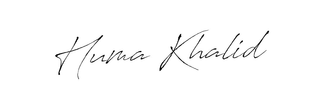 Make a beautiful signature design for name Huma Khalid. Use this online signature maker to create a handwritten signature for free. Huma Khalid signature style 6 images and pictures png