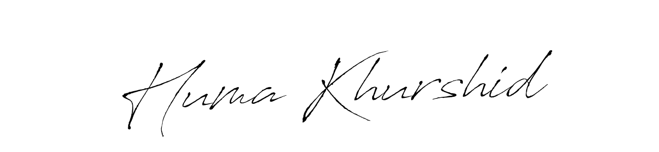 Make a beautiful signature design for name Huma Khurshid. Use this online signature maker to create a handwritten signature for free. Huma Khurshid signature style 6 images and pictures png