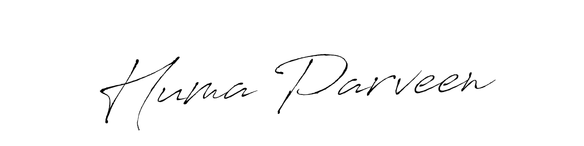 Create a beautiful signature design for name Huma Parveen. With this signature (Antro_Vectra) fonts, you can make a handwritten signature for free. Huma Parveen signature style 6 images and pictures png