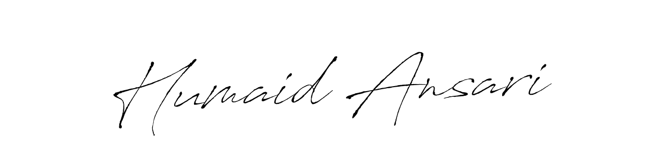 Humaid Ansari stylish signature style. Best Handwritten Sign (Antro_Vectra) for my name. Handwritten Signature Collection Ideas for my name Humaid Ansari. Humaid Ansari signature style 6 images and pictures png