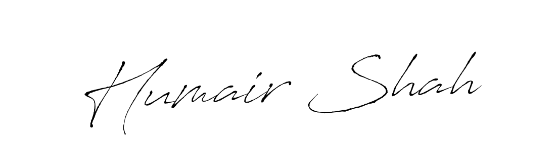 Create a beautiful signature design for name Humair Shah. With this signature (Antro_Vectra) fonts, you can make a handwritten signature for free. Humair Shah signature style 6 images and pictures png