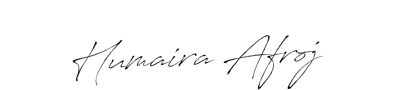 Create a beautiful signature design for name Humaira Afroj. With this signature (Antro_Vectra) fonts, you can make a handwritten signature for free. Humaira Afroj signature style 6 images and pictures png