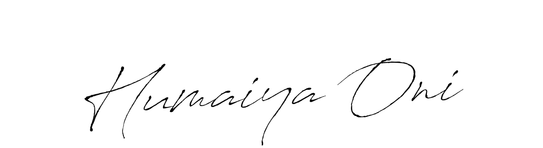 Design your own signature with our free online signature maker. With this signature software, you can create a handwritten (Antro_Vectra) signature for name Humaiya Oni. Humaiya Oni signature style 6 images and pictures png