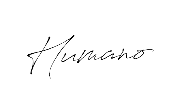 Create a beautiful signature design for name Humano. With this signature (Antro_Vectra) fonts, you can make a handwritten signature for free. Humano signature style 6 images and pictures png