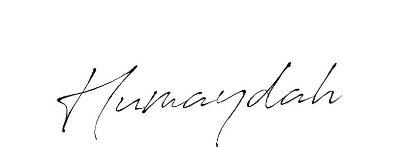Use a signature maker to create a handwritten signature online. With this signature software, you can design (Antro_Vectra) your own signature for name Humaydah. Humaydah signature style 6 images and pictures png