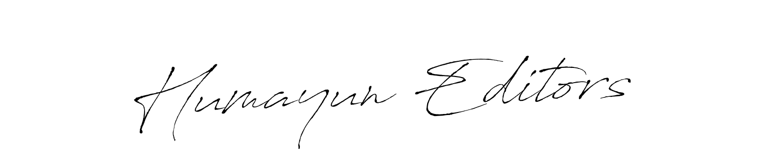 Make a beautiful signature design for name Humayun Editors. With this signature (Antro_Vectra) style, you can create a handwritten signature for free. Humayun Editors signature style 6 images and pictures png