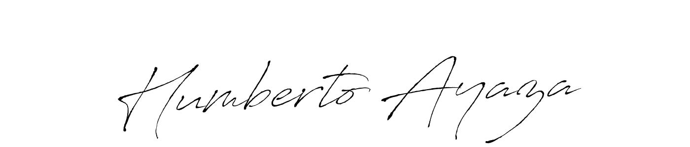 Design your own signature with our free online signature maker. With this signature software, you can create a handwritten (Antro_Vectra) signature for name Humberto Ayaza. Humberto Ayaza signature style 6 images and pictures png