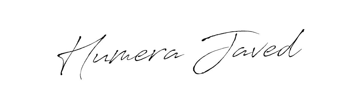 Design your own signature with our free online signature maker. With this signature software, you can create a handwritten (Antro_Vectra) signature for name Humera Javed. Humera Javed signature style 6 images and pictures png