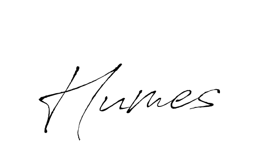 Use a signature maker to create a handwritten signature online. With this signature software, you can design (Antro_Vectra) your own signature for name Humes. Humes signature style 6 images and pictures png