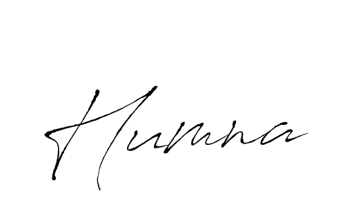 Make a beautiful signature design for name Humna. With this signature (Antro_Vectra) style, you can create a handwritten signature for free. Humna signature style 6 images and pictures png
