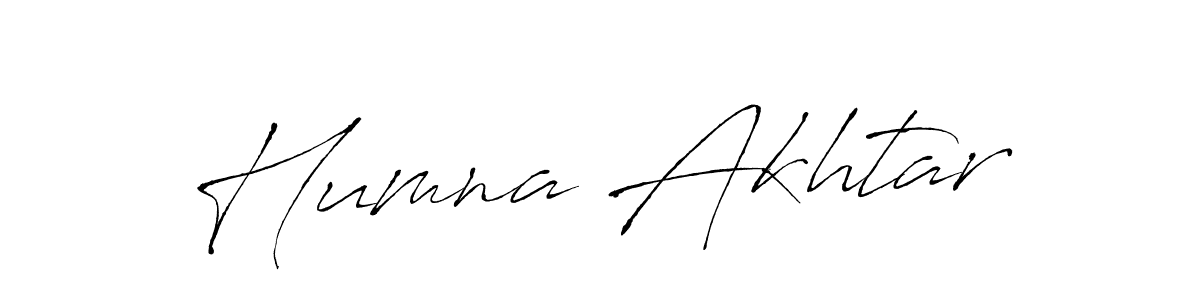 Make a beautiful signature design for name Humna Akhtar. With this signature (Antro_Vectra) style, you can create a handwritten signature for free. Humna Akhtar signature style 6 images and pictures png