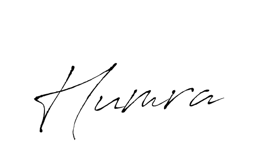 Design your own signature with our free online signature maker. With this signature software, you can create a handwritten (Antro_Vectra) signature for name Humra. Humra signature style 6 images and pictures png