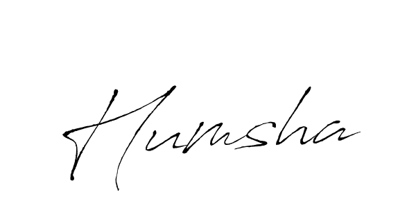 Make a beautiful signature design for name Humsha. With this signature (Antro_Vectra) style, you can create a handwritten signature for free. Humsha signature style 6 images and pictures png