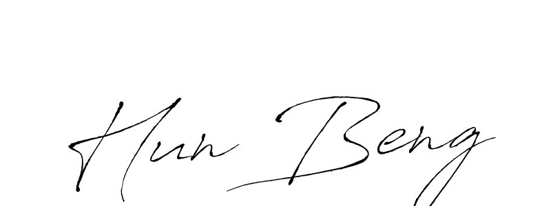 How to make Hun Beng signature? Antro_Vectra is a professional autograph style. Create handwritten signature for Hun Beng name. Hun Beng signature style 6 images and pictures png