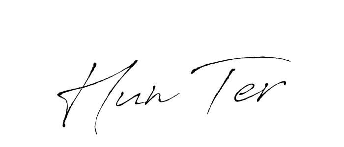 Also we have Hun Ter name is the best signature style. Create professional handwritten signature collection using Antro_Vectra autograph style. Hun Ter signature style 6 images and pictures png