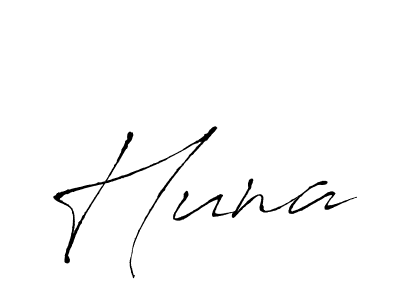 The best way (Antro_Vectra) to make a short signature is to pick only two or three words in your name. The name Huna include a total of six letters. For converting this name. Huna signature style 6 images and pictures png