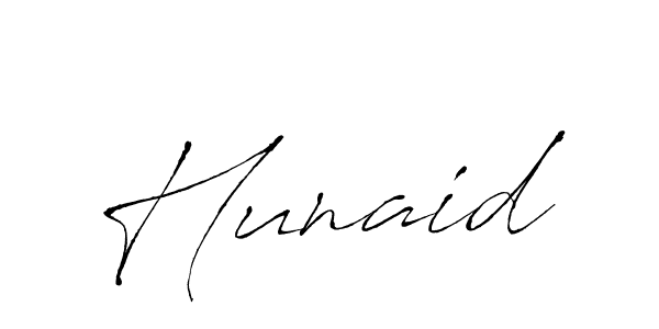 How to make Hunaid signature? Antro_Vectra is a professional autograph style. Create handwritten signature for Hunaid name. Hunaid signature style 6 images and pictures png