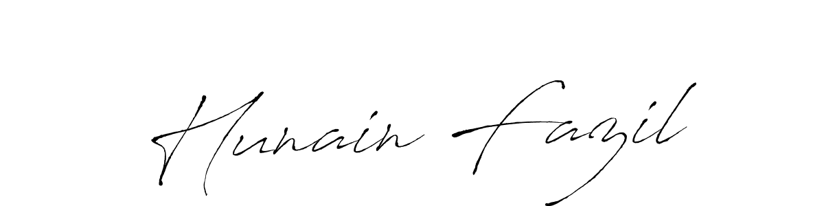 How to make Hunain Fazil signature? Antro_Vectra is a professional autograph style. Create handwritten signature for Hunain Fazil name. Hunain Fazil signature style 6 images and pictures png