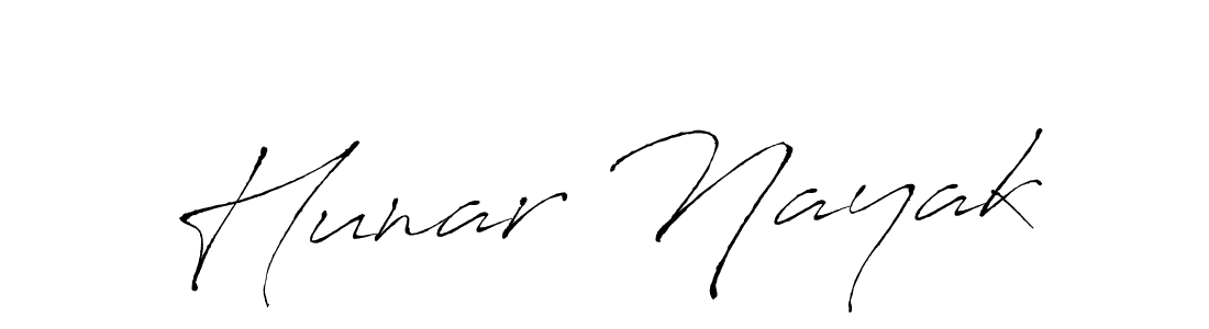 How to make Hunar Nayak name signature. Use Antro_Vectra style for creating short signs online. This is the latest handwritten sign. Hunar Nayak signature style 6 images and pictures png
