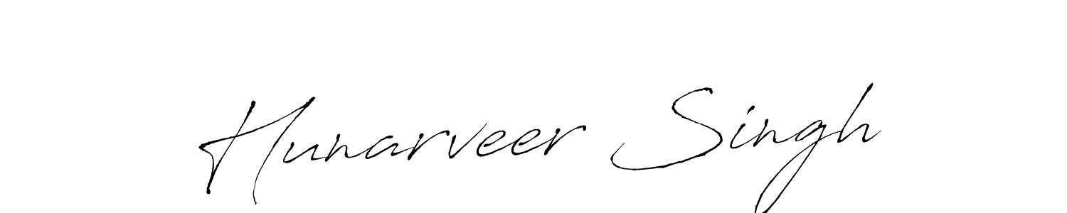 Create a beautiful signature design for name Hunarveer Singh. With this signature (Antro_Vectra) fonts, you can make a handwritten signature for free. Hunarveer Singh signature style 6 images and pictures png