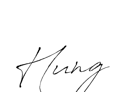 Use a signature maker to create a handwritten signature online. With this signature software, you can design (Antro_Vectra) your own signature for name Hung. Hung signature style 6 images and pictures png