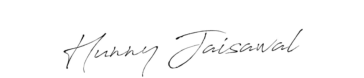 Make a beautiful signature design for name Hunny Jaisawal. With this signature (Antro_Vectra) style, you can create a handwritten signature for free. Hunny Jaisawal signature style 6 images and pictures png