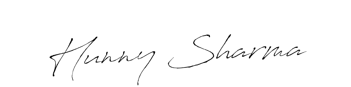 How to make Hunny Sharma name signature. Use Antro_Vectra style for creating short signs online. This is the latest handwritten sign. Hunny Sharma signature style 6 images and pictures png