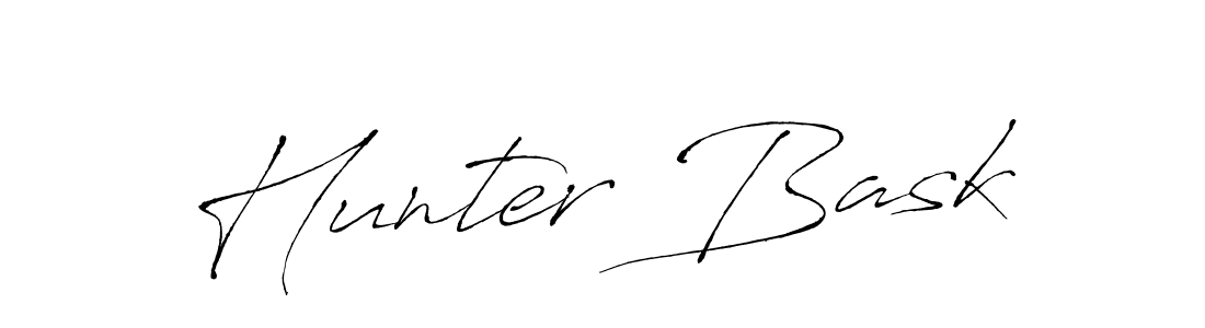 Make a beautiful signature design for name Hunter Bask. With this signature (Antro_Vectra) style, you can create a handwritten signature for free. Hunter Bask signature style 6 images and pictures png