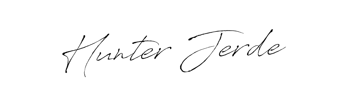 Create a beautiful signature design for name Hunter Jerde. With this signature (Antro_Vectra) fonts, you can make a handwritten signature for free. Hunter Jerde signature style 6 images and pictures png