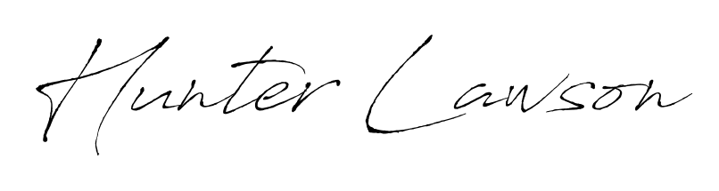 Create an unforgettable impression when signing with Hunter Lawson name styled in Antro_Vectra typography. 100% free online generator. Hunter Lawson signature style 6 images and pictures png